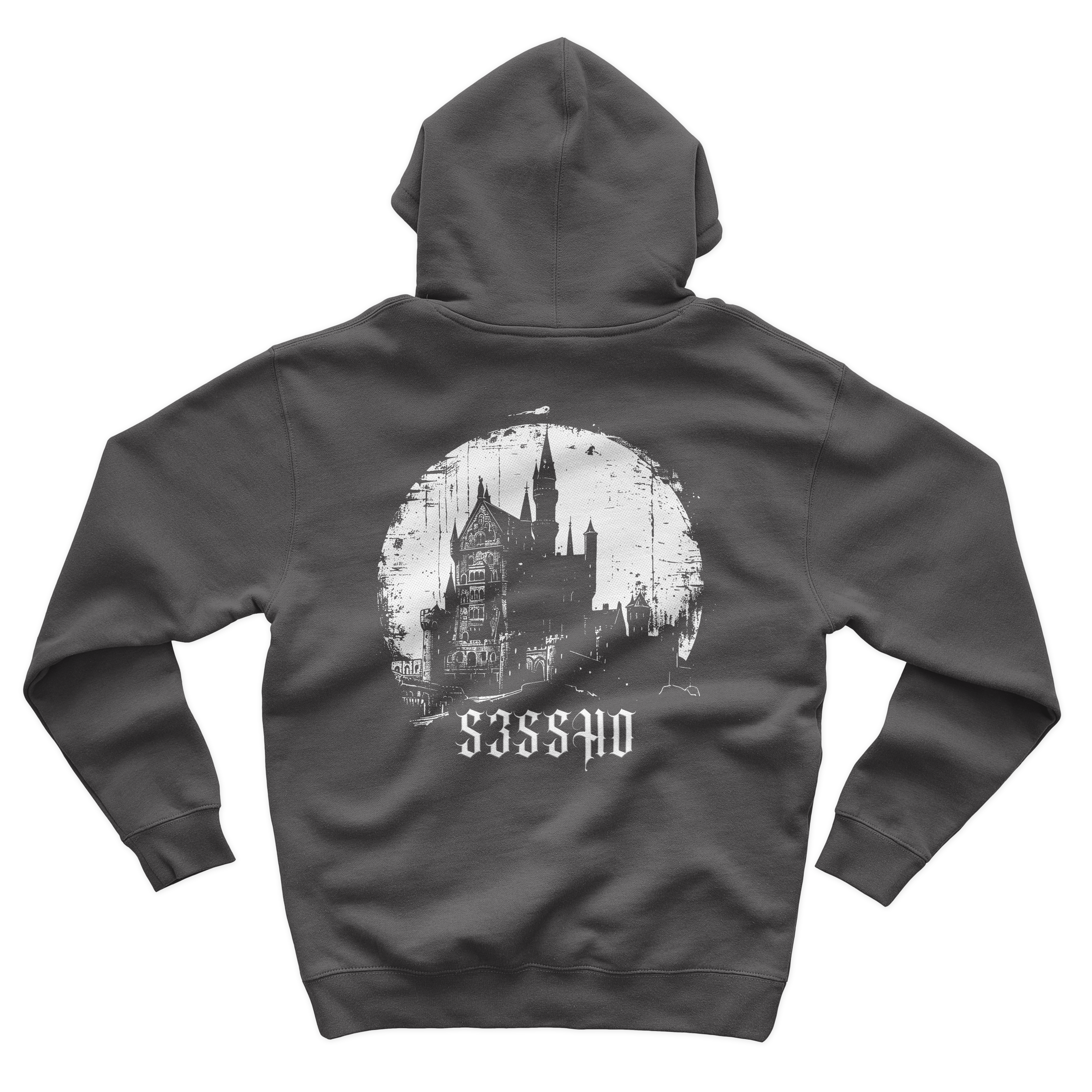 Castle Hoodie B/W